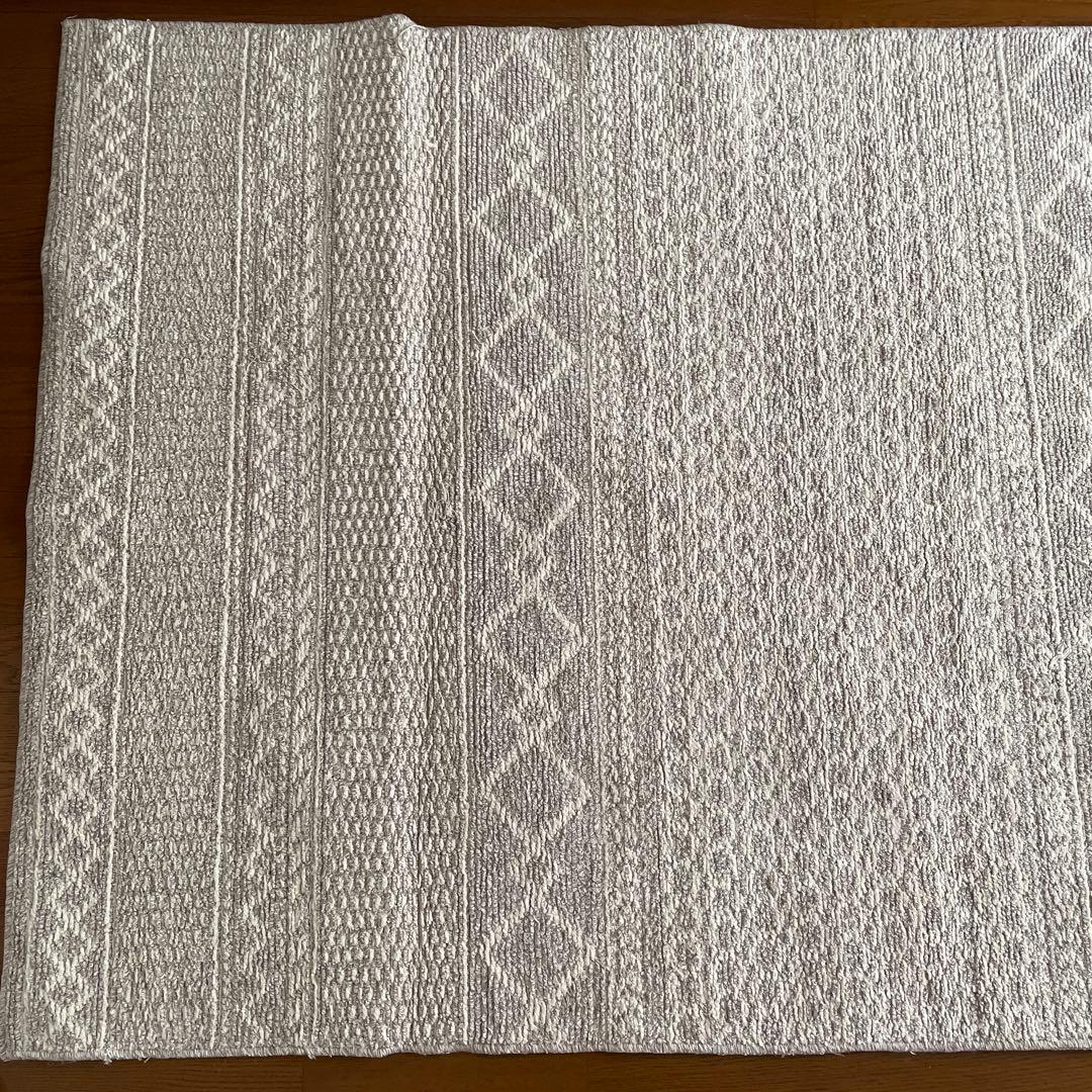 くぅたん様専用】UNICO ウニコ ラグ 120×180 アランニット グレー