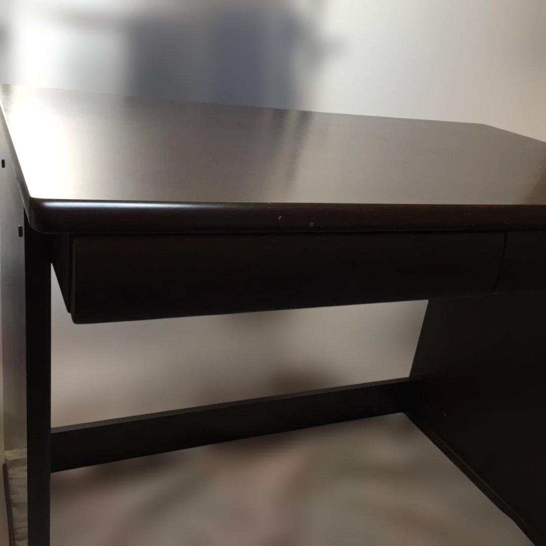デスク　学習机　ニトリ　本棚・照明付属　ダークブラウン　引取り限定（埼玉北西部）