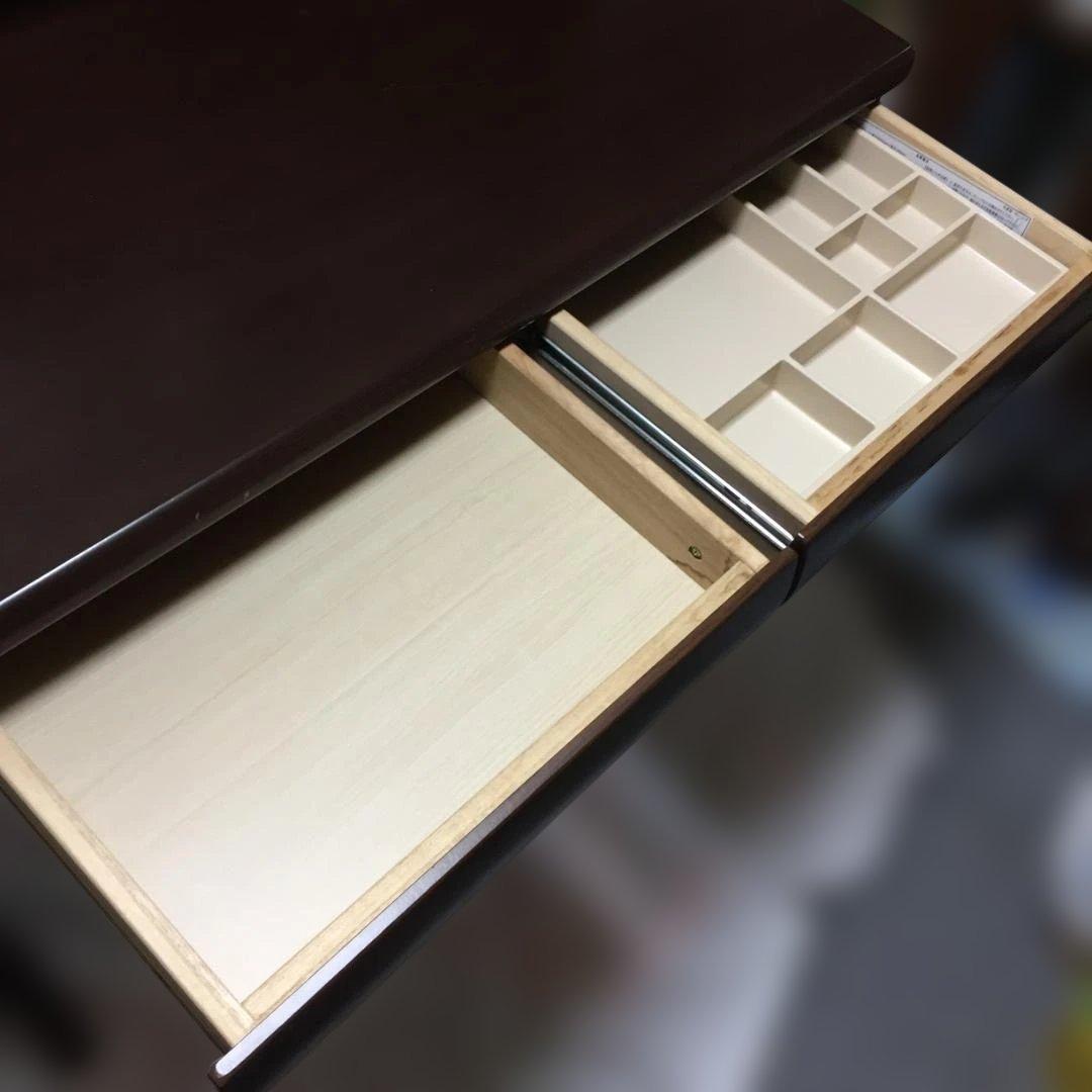 デスク　学習机　ニトリ　本棚・照明付属　ダークブラウン　引取り限定（埼玉北西部）