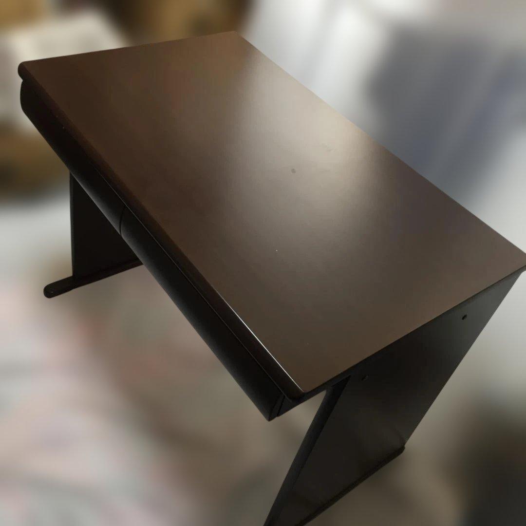 デスク　学習机　ニトリ　本棚・照明付属　ダークブラウン　引取り限定（埼玉北西部）