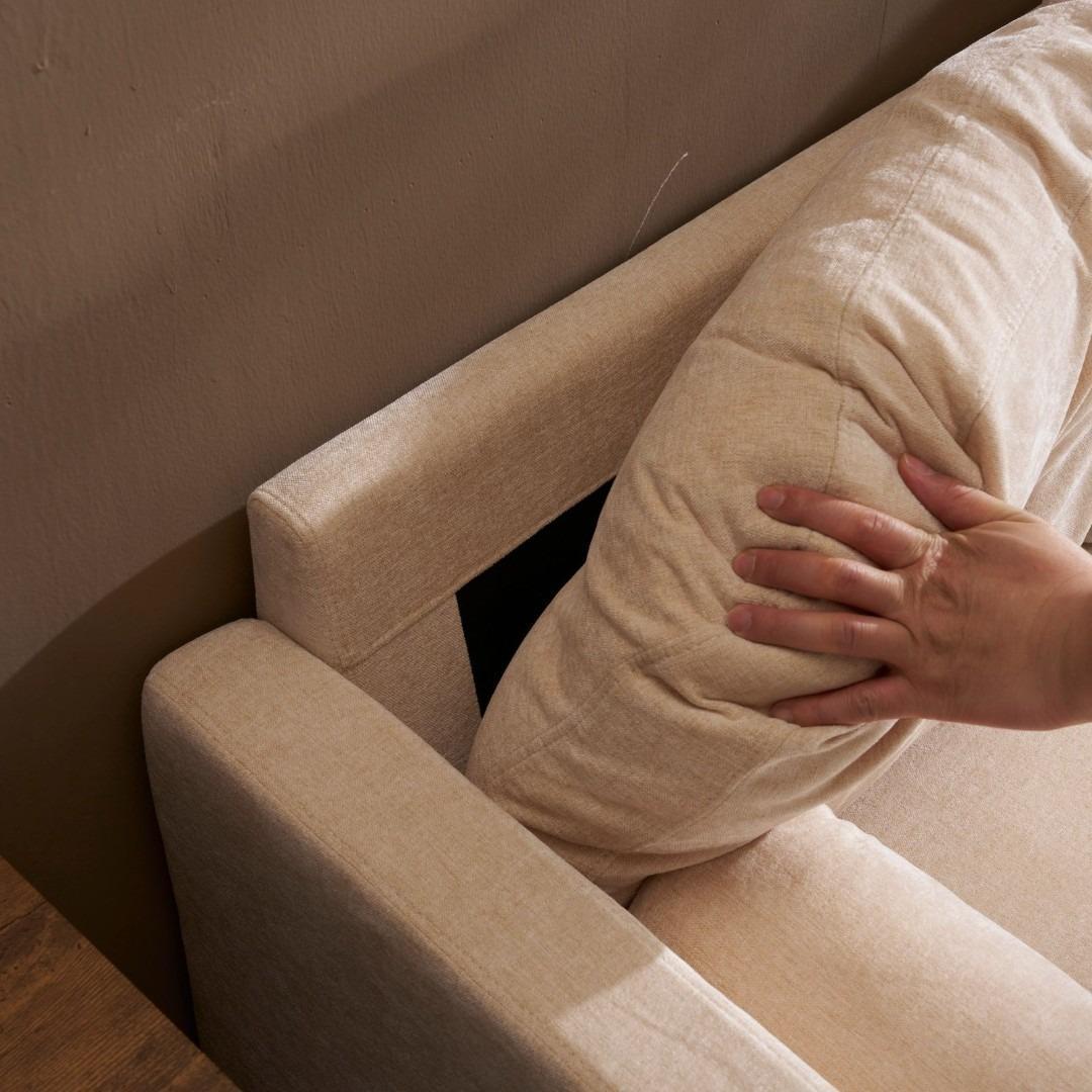 カウチソファ 2人掛け コンパクト ふわふわ 枕付き クッション付 一人暮らし