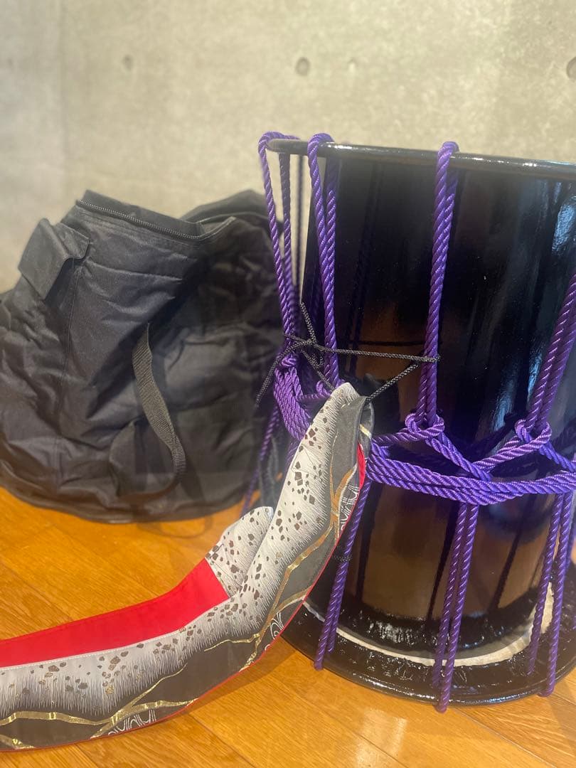 最終値下げ　桶胴太鼓1.6尺　ケース、バチ、帯付き