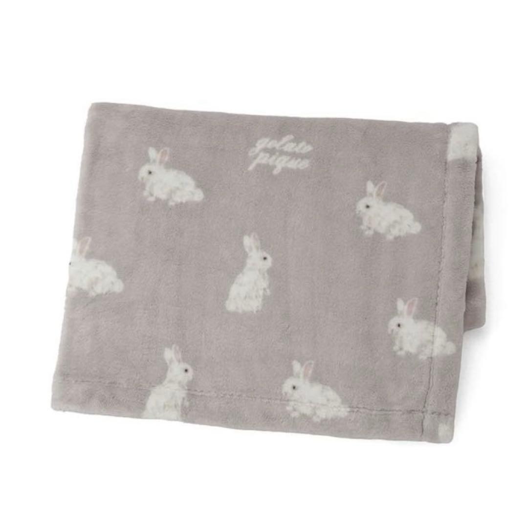 ジェラートピケ　【Sleep】ラビット柄 プリント毛布　うさぎ　ブランケット