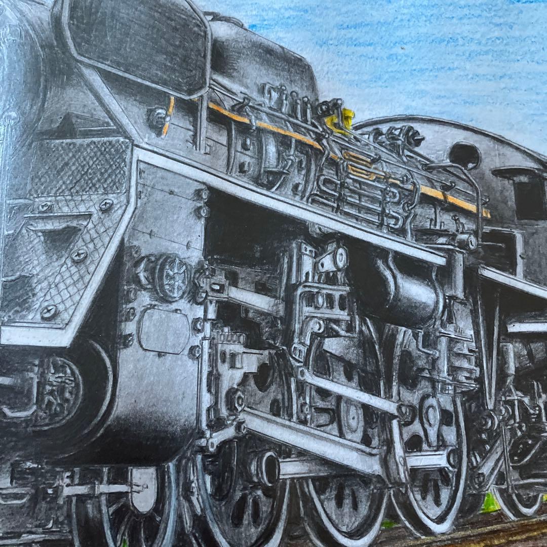 汽車 蒸気機関車 絵 絵画 日本 - メルカリ