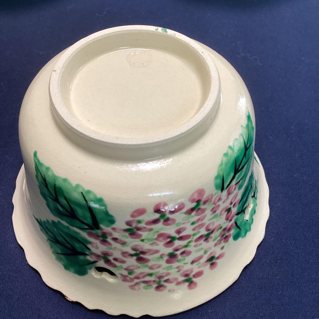 京焼乾山写紫陽花絵向付10客　　新品未使用