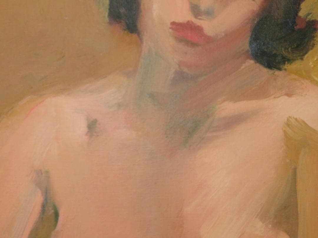 ◆　作者不詳　「裸婦」　油彩　F10号　◆