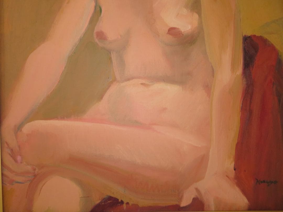 ◆　作者不詳　「裸婦」　油彩　F10号　◆
