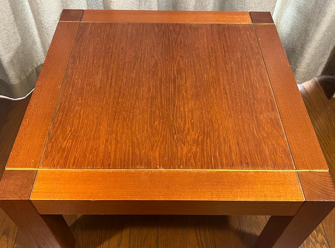 ビンテージ チーク材 真鍮 ローテーブル コーヒーテーブル 木製 ウッド