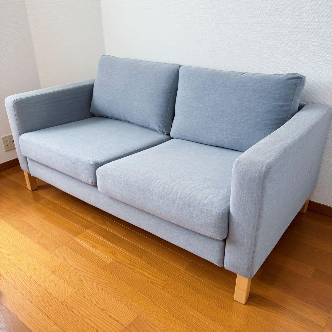 IKEA イケア カルルスタード Karlstad 2人掛け ソファ グレー - メルカリ
