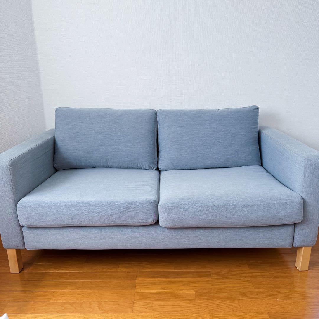IKEA イケア カルルスタード Karlstad 2人掛け ソファ グレー - メルカリ