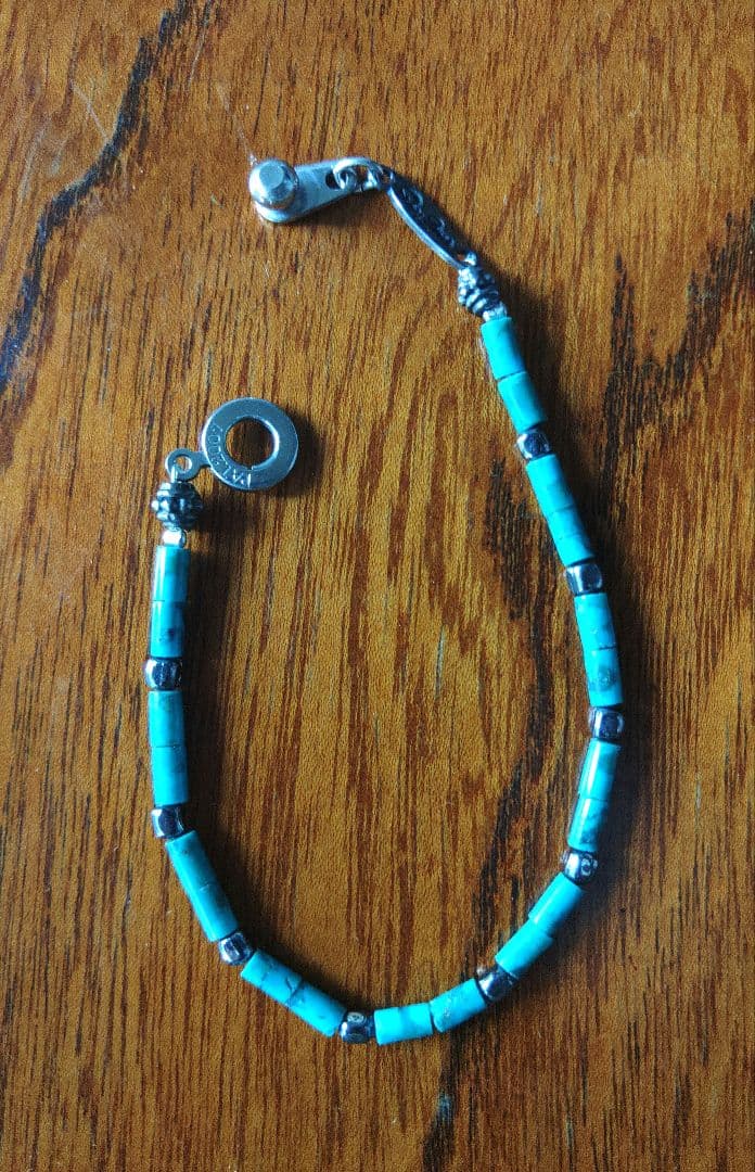 浅井健一 シルバーアクセ ブレスレット トルコ石