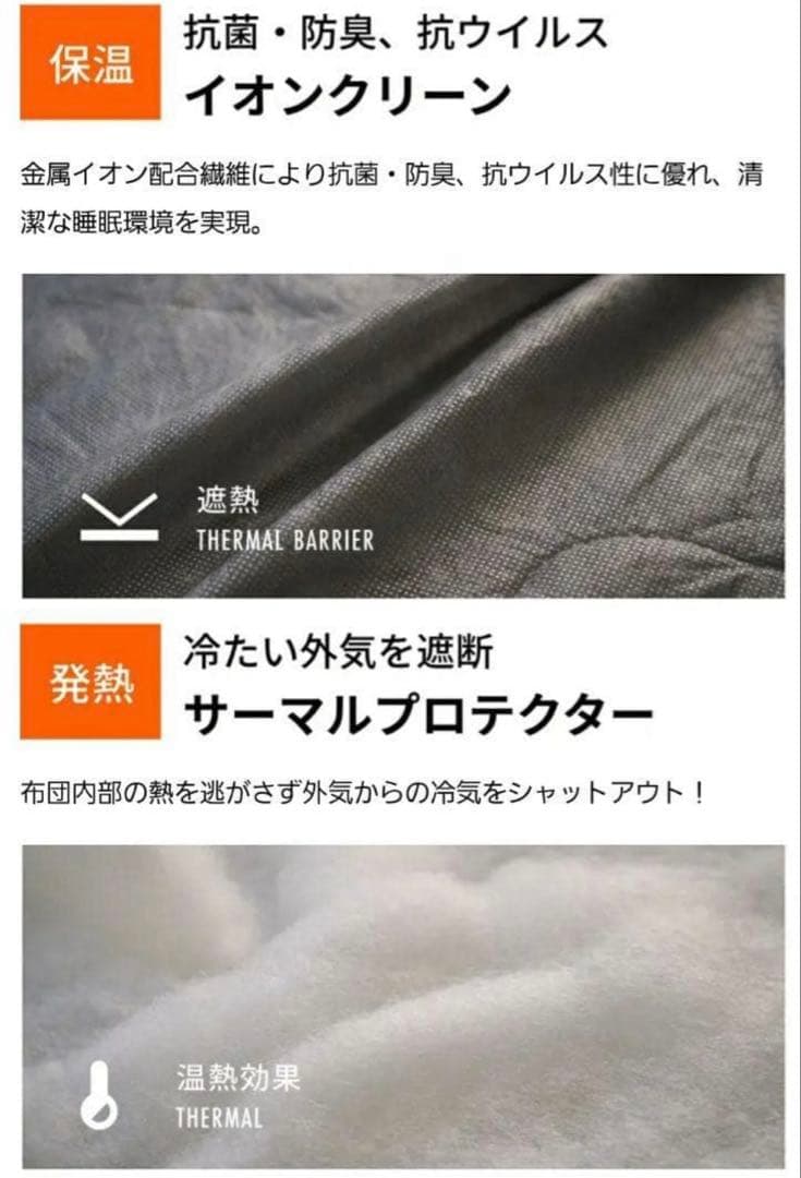 内閣総理大臣賞　COVEROSS®️ カバロス　超温熱10層掛け布団　毛布