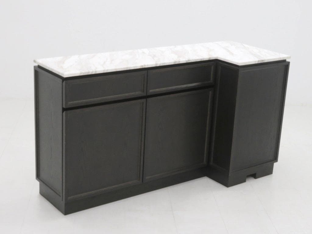 展示品　大理石　オーク材　受付カウンター　キッチンカウンター　キャビネット