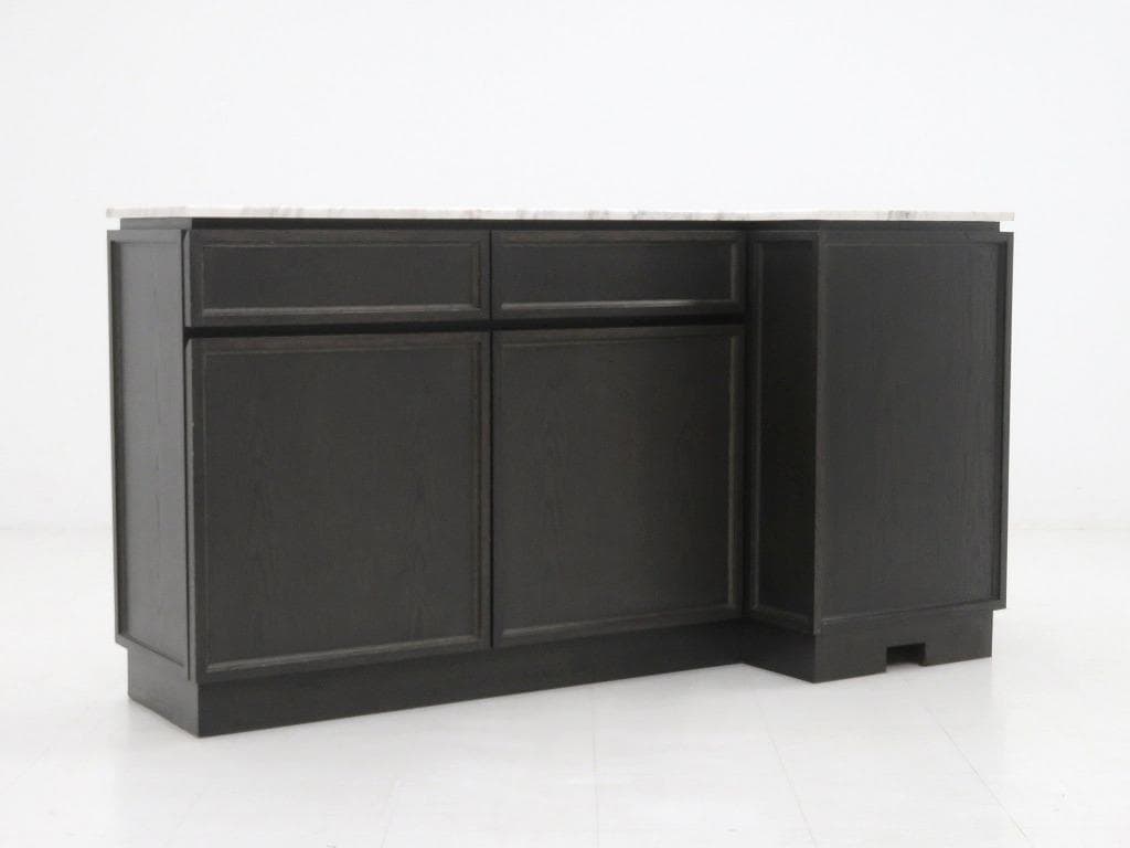 展示品　大理石　オーク材　受付カウンター　キッチンカウンター　キャビネット