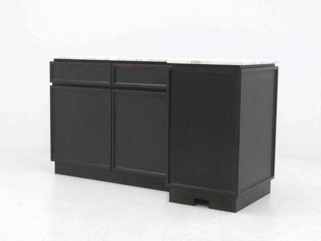 展示品　大理石　オーク材　受付カウンター　キッチンカウンター　キャビネット