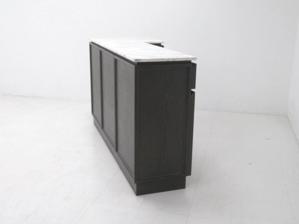 展示品　大理石　オーク材　受付カウンター　キッチンカウンター　キャビネット