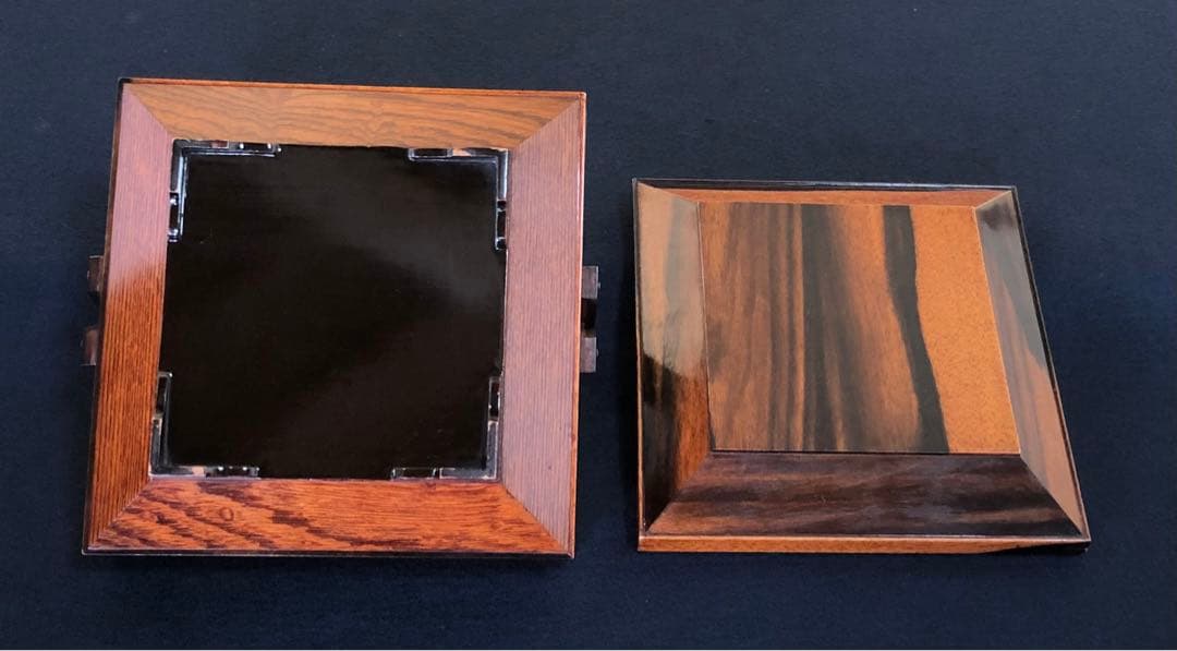 ‼️割引《R》黒柿内朱 手付 四方菓子器 食籠 喰篭 飾り金具 250820G1