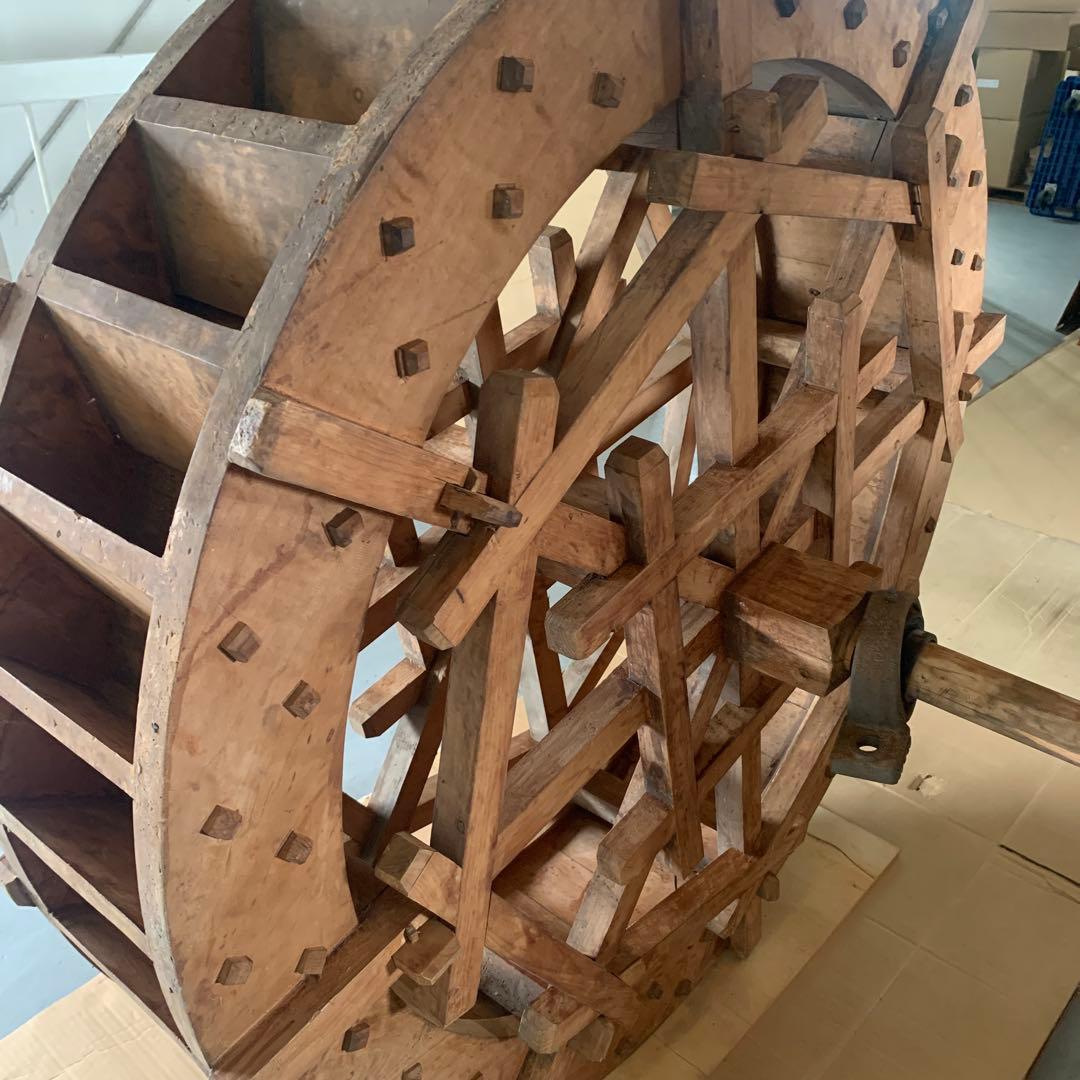 水車　【木製手作り水車】