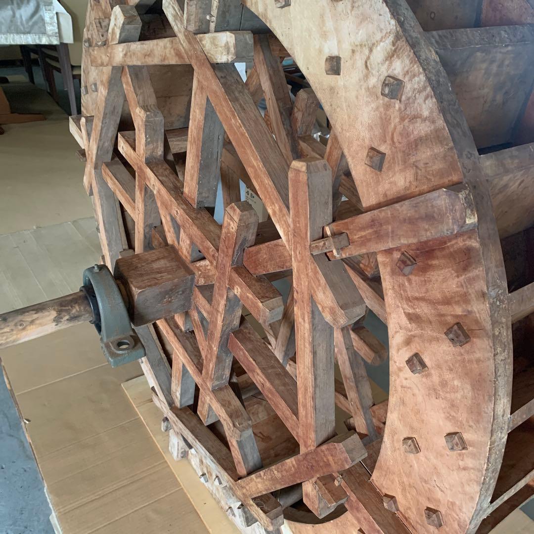 水車　【木製手作り水車】