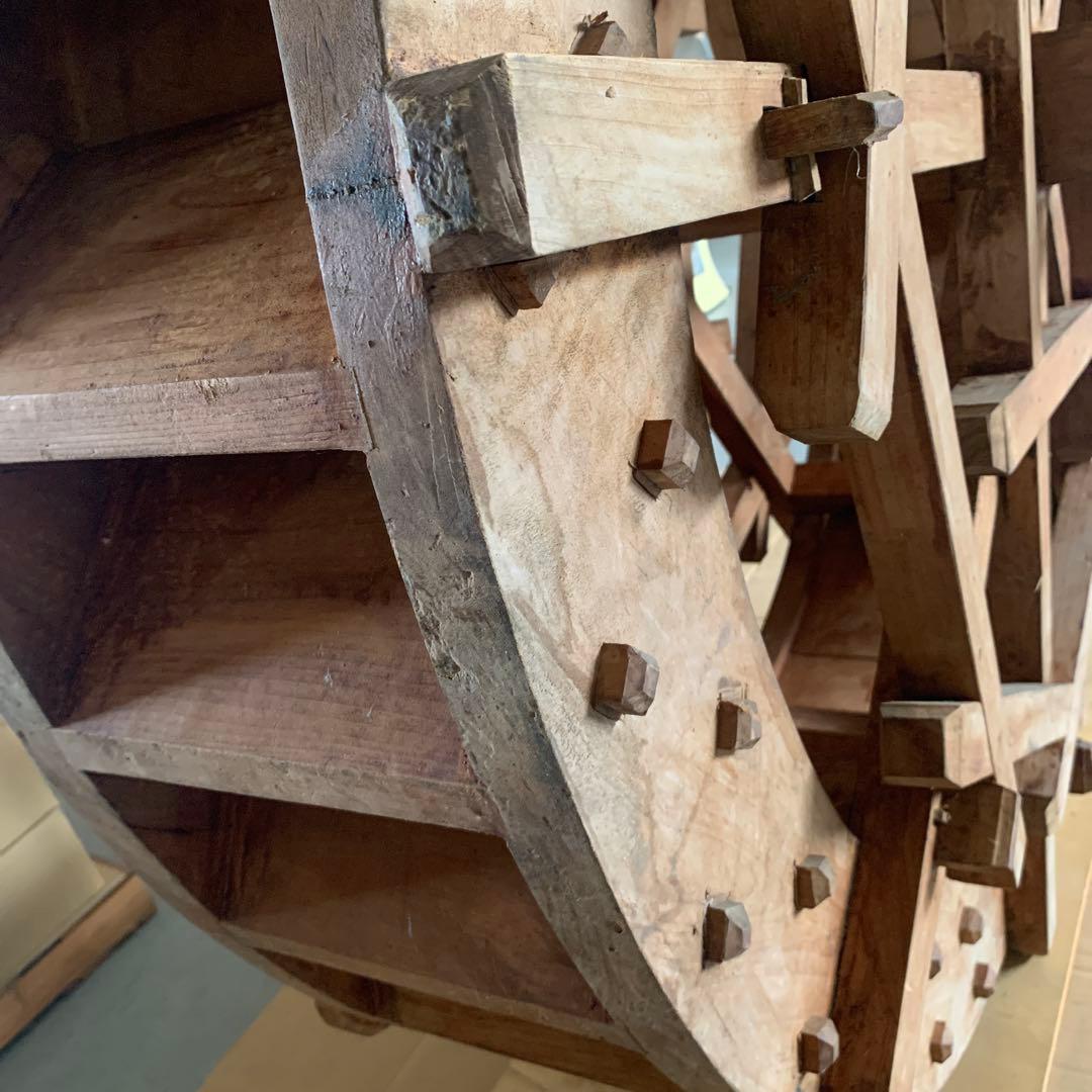 水車　【木製手作り水車】