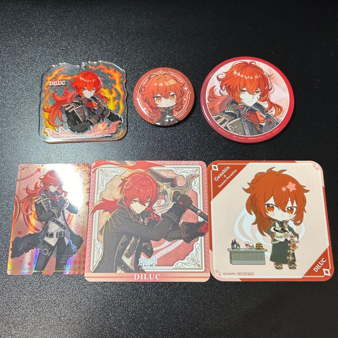 原神 ディルック SEGA namco 缶バッジ