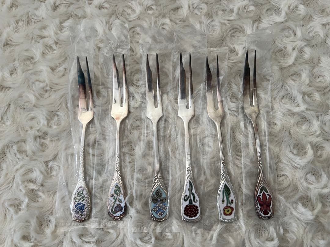 ガーランド　本七宝 カトラリーセット　E.P.N.S 洋白銀　スプーン＆フォーク