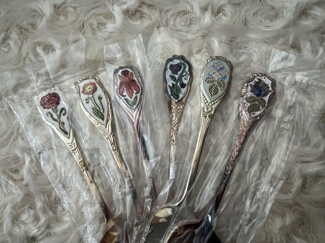 ガーランド　本七宝 カトラリーセット　E.P.N.S 洋白銀　スプーン＆フォーク