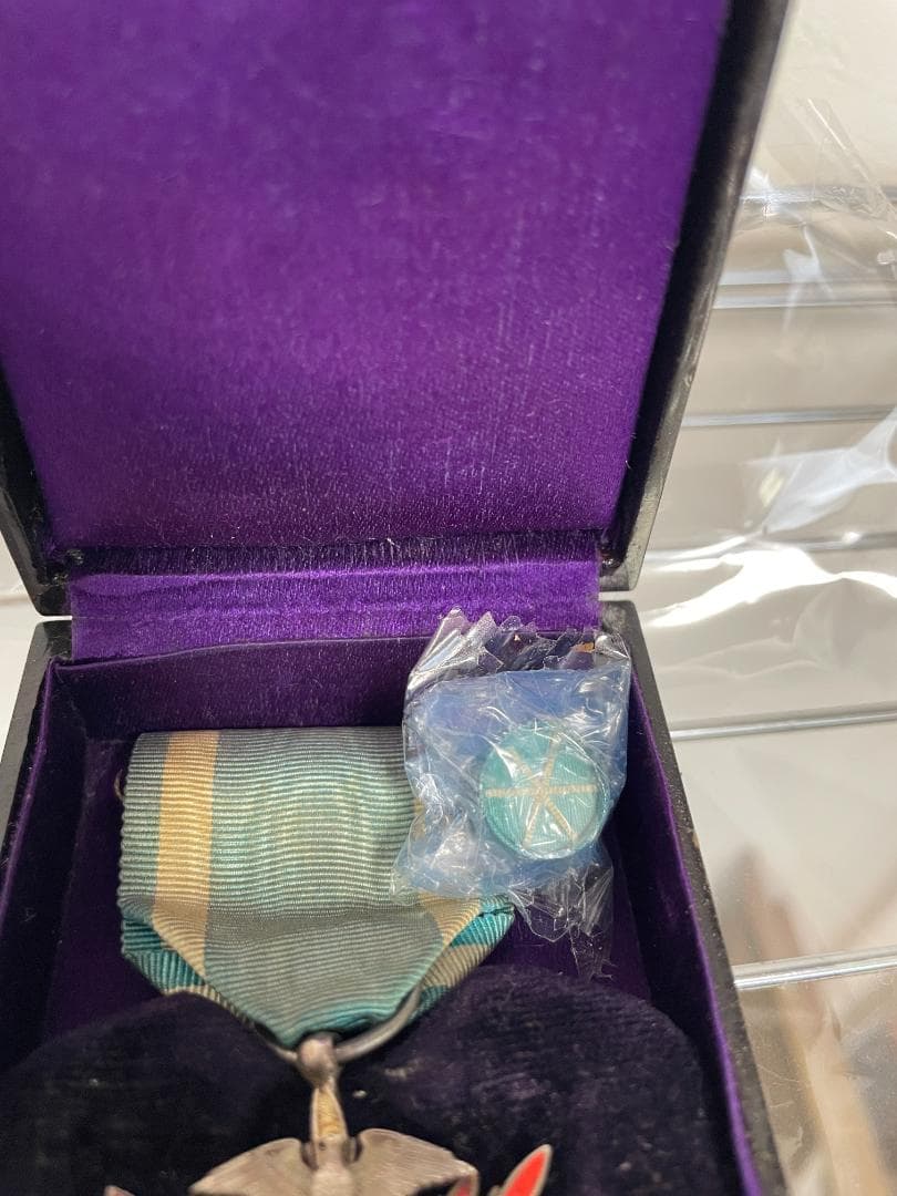 明治期 功五級金鵄章 旧日本軍 勲章 略綬 共箱付き 美品