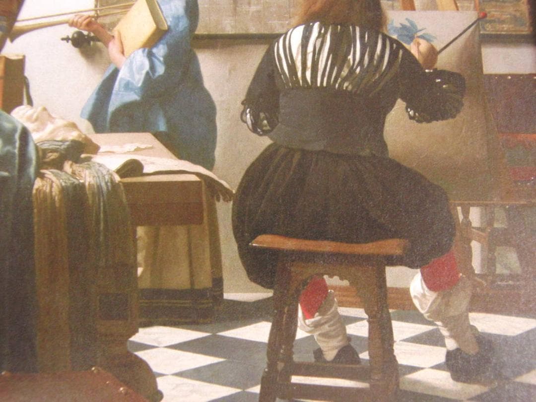 ヨハネス・フェルメール、「絵画芸術」、希少な画集の額装画 - メルカリ