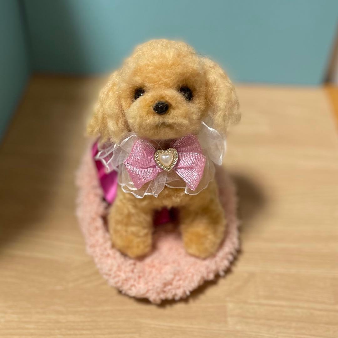 ☆rara トイプードル 羊毛フェルト 着せ替え ぬいぐるみ 置物