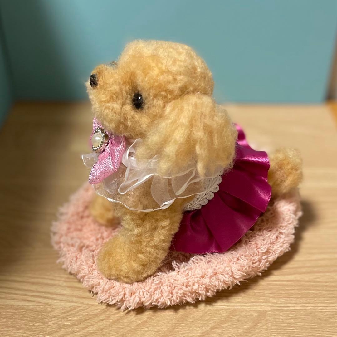 ☆rara トイプードル 羊毛フェルト 着せ替え ぬいぐるみ 置物