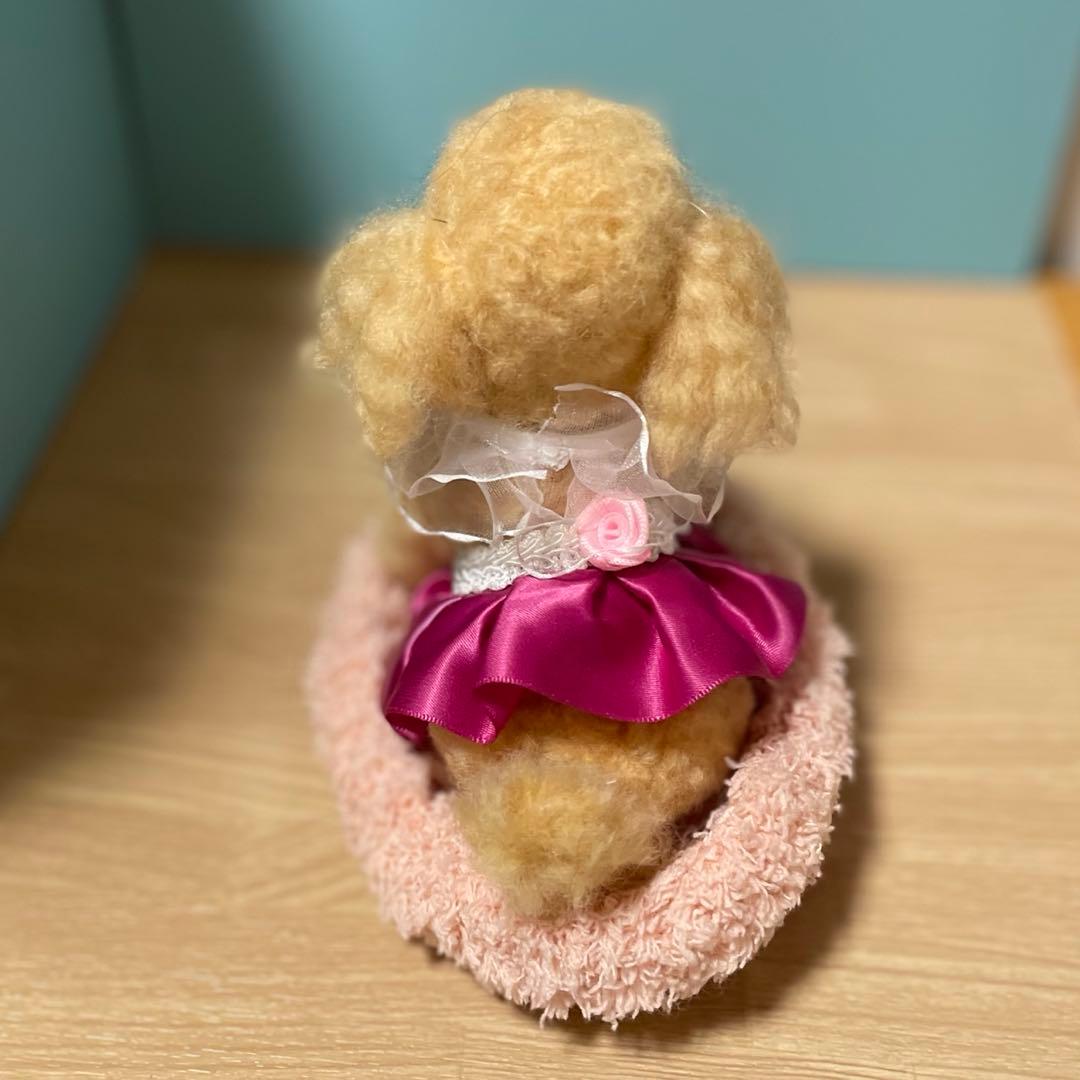 ☆rara トイプードル 羊毛フェルト 着せ替え ぬいぐるみ 置物