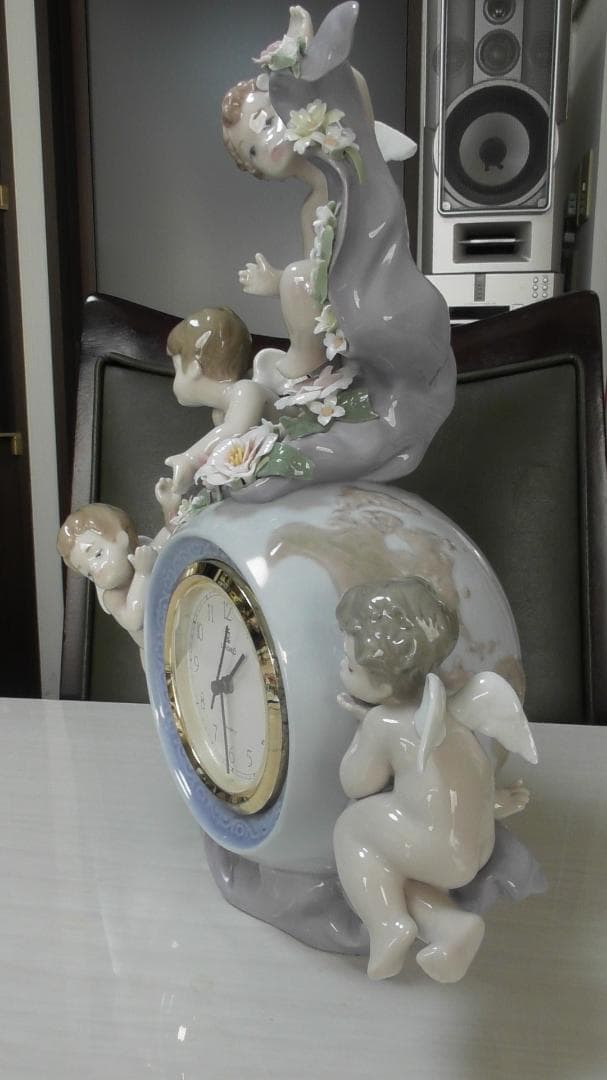 LLADRO　リヤドロ【天使の時計】2　リアドロ　インテリア　陶器　Ｌ408