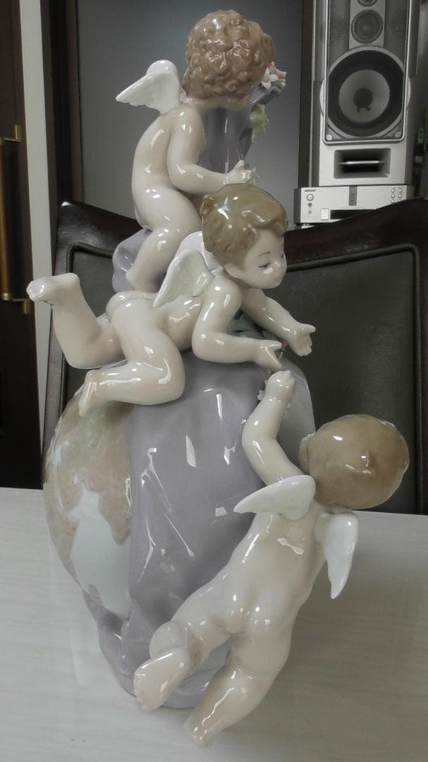 LLADRO　リヤドロ【天使の時計】2　リアドロ　インテリア　陶器　Ｌ408