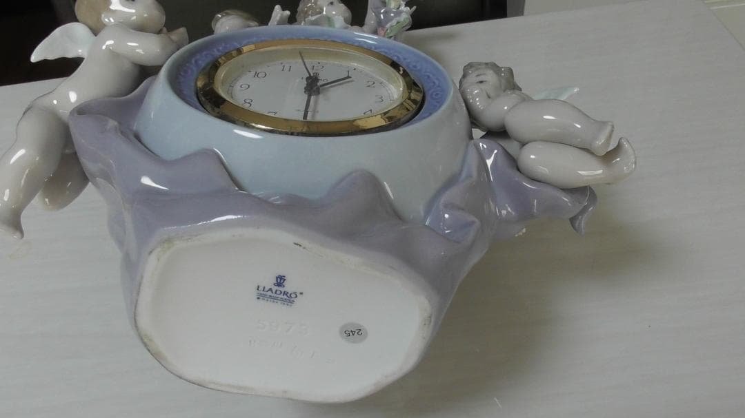 LLADRO　リヤドロ【天使の時計】2　リアドロ　インテリア　陶器　Ｌ408