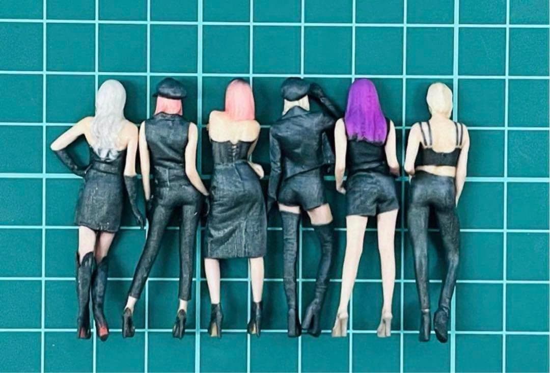 5cm★リオナ6体★フィギュア★完成品★1/64より大★ミニカーに★ジオラマ