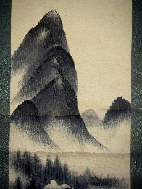 ♥掛軸 山水画 西尾 楚江 恵那市 掛け軸 骨董品 - メルカリ