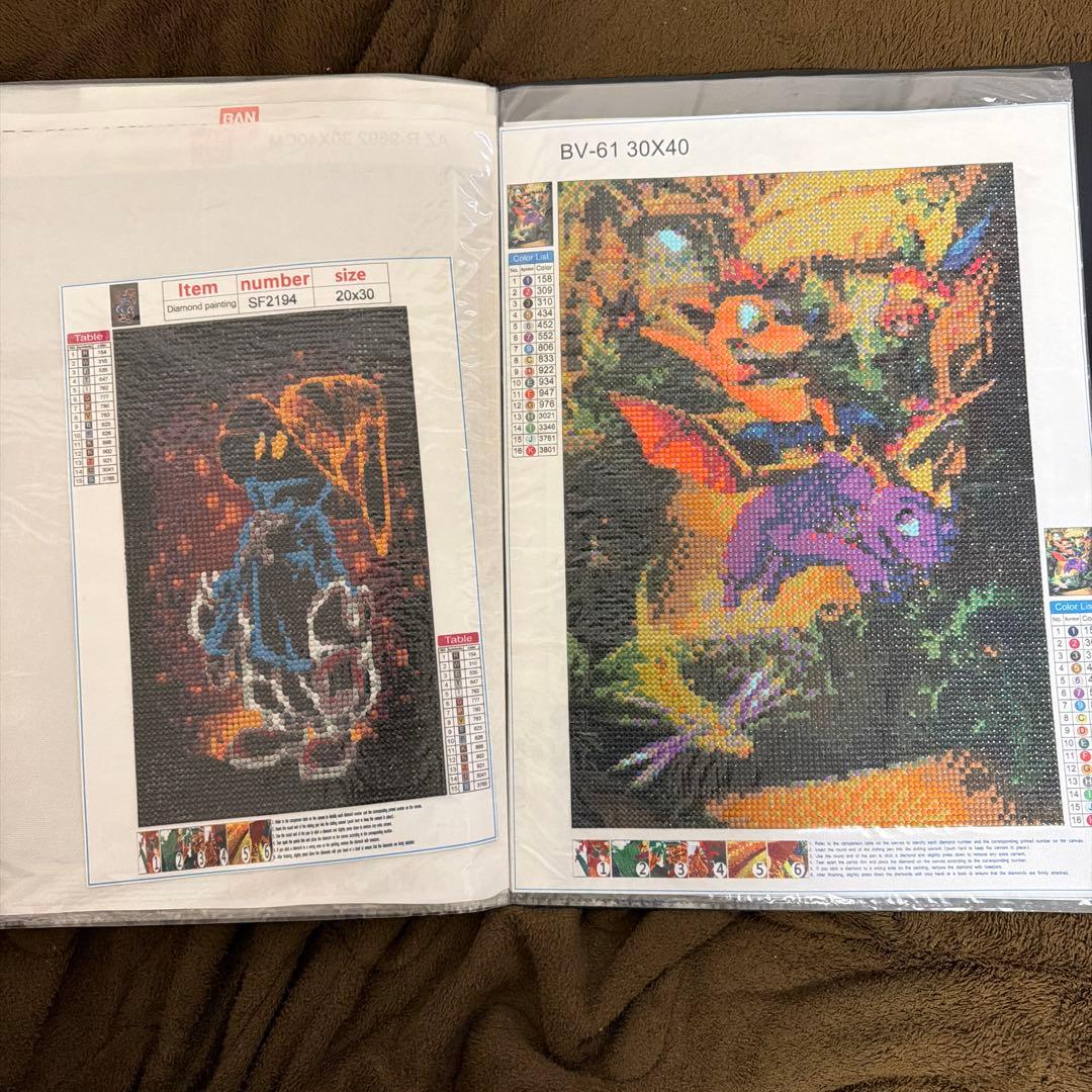 ダイヤモンドアート 完成品 19点セット アニメキャラクター系