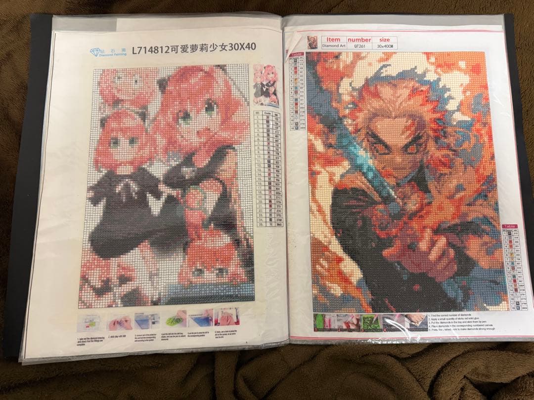 ダイヤモンドアート 完成品 19点セット アニメキャラクター系