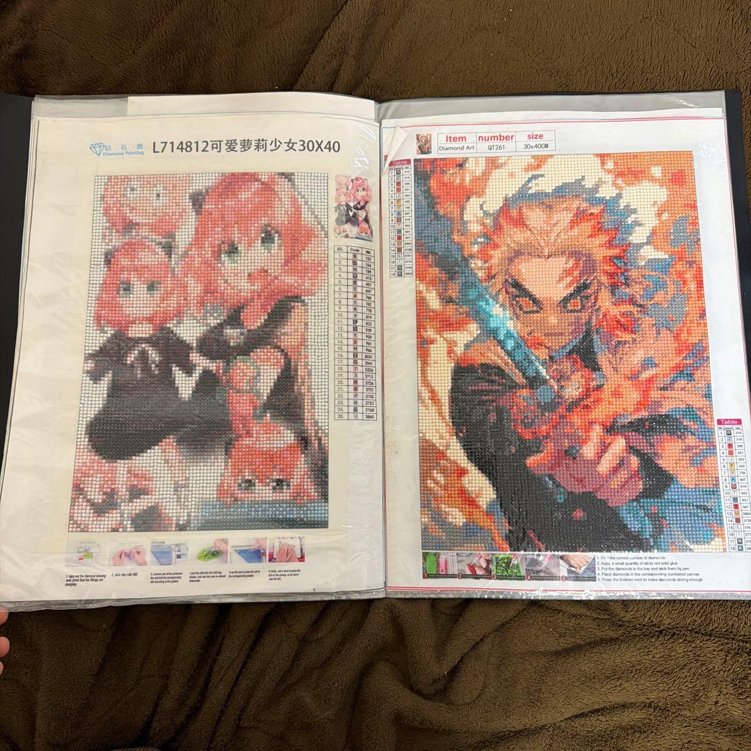 ダイヤモンドアート 完成品 19点セット アニメキャラクター系