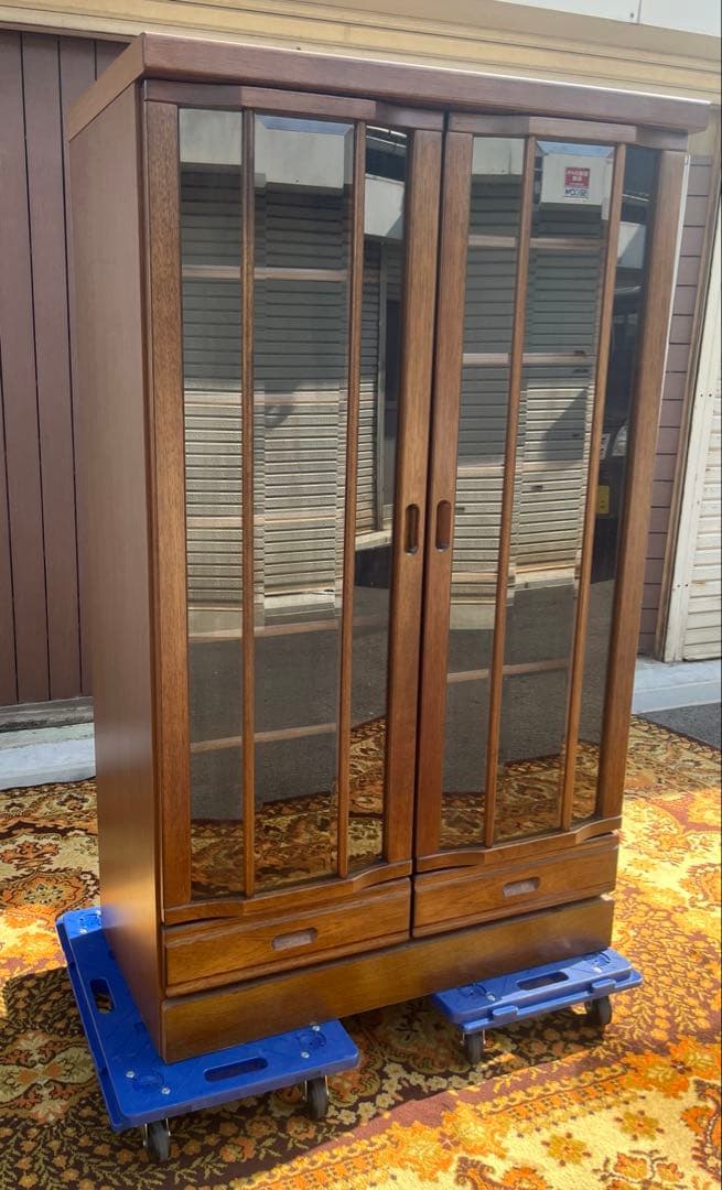 ガラスキャビネット アンティーク インテリア 飾り棚 食器棚 棚