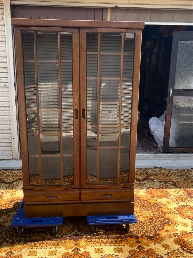 ガラスキャビネット アンティーク インテリア 飾り棚 食器棚 棚