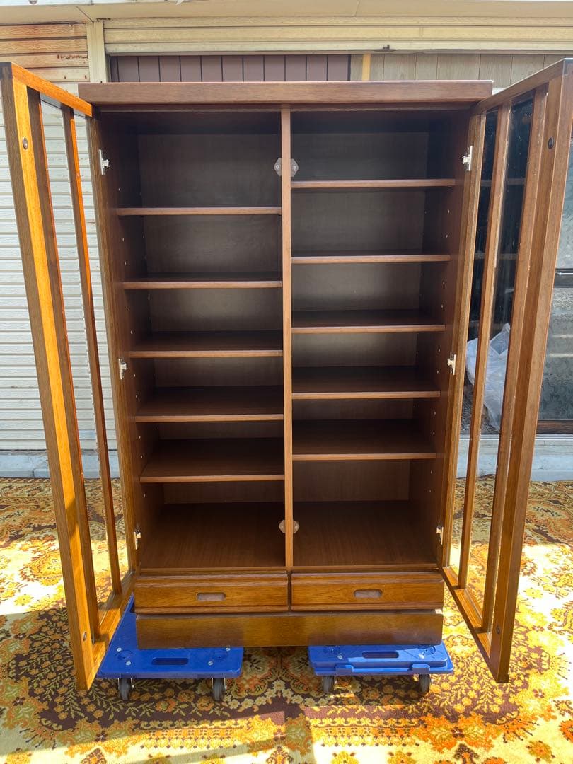 ガラスキャビネット アンティーク インテリア 飾り棚 食器棚 棚