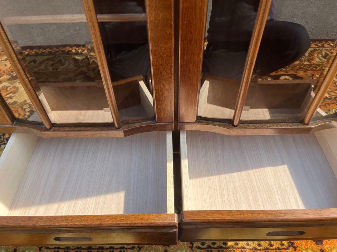 ガラスキャビネット アンティーク インテリア 飾り棚 食器棚 棚