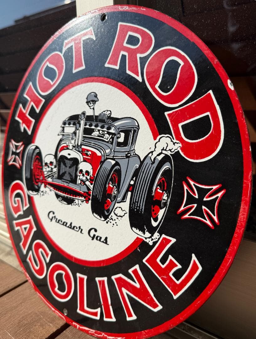 Hot Rod Gasoline 看板 30cm ガレージ 世田谷ベース