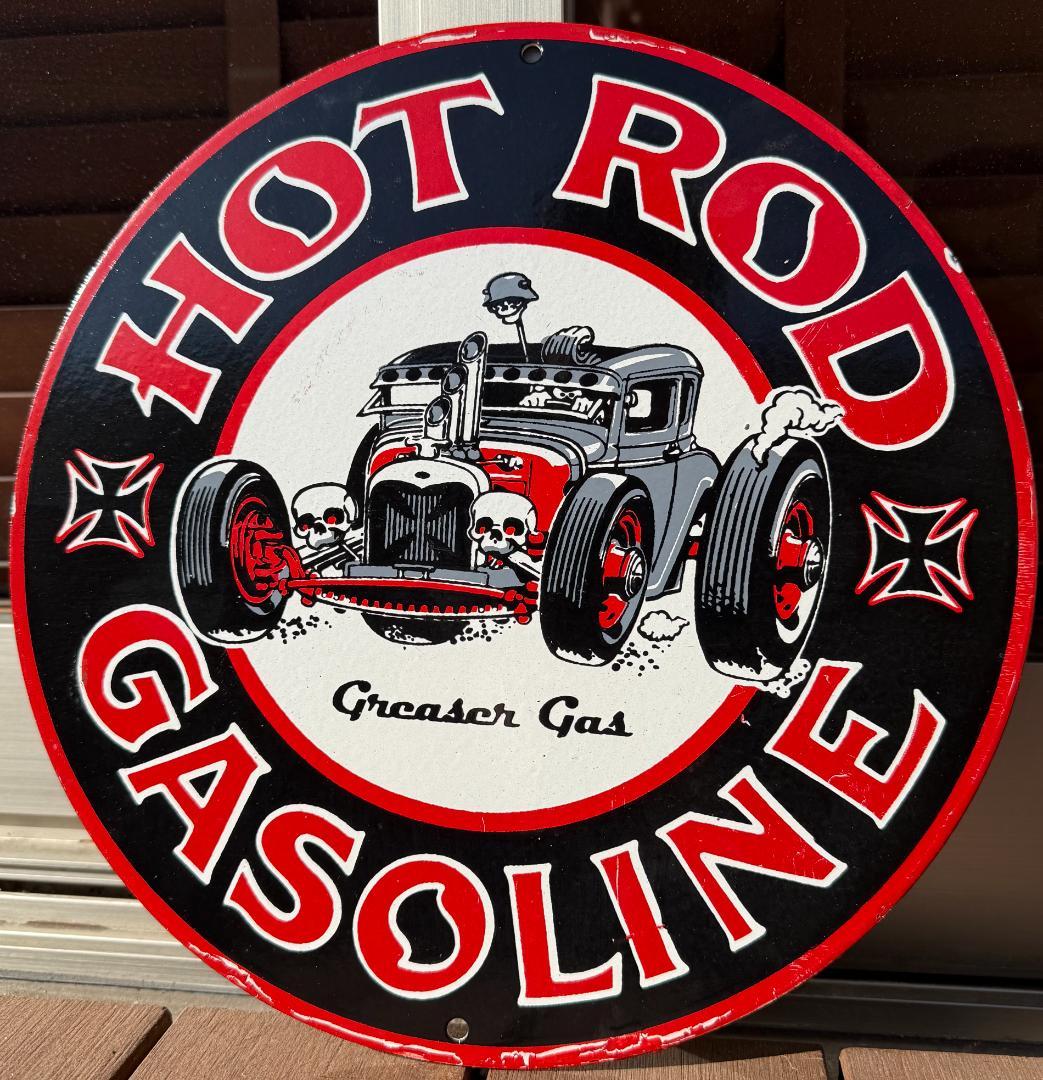 Hot Rod Gasoline 看板 30cm ガレージ 世田谷ベース