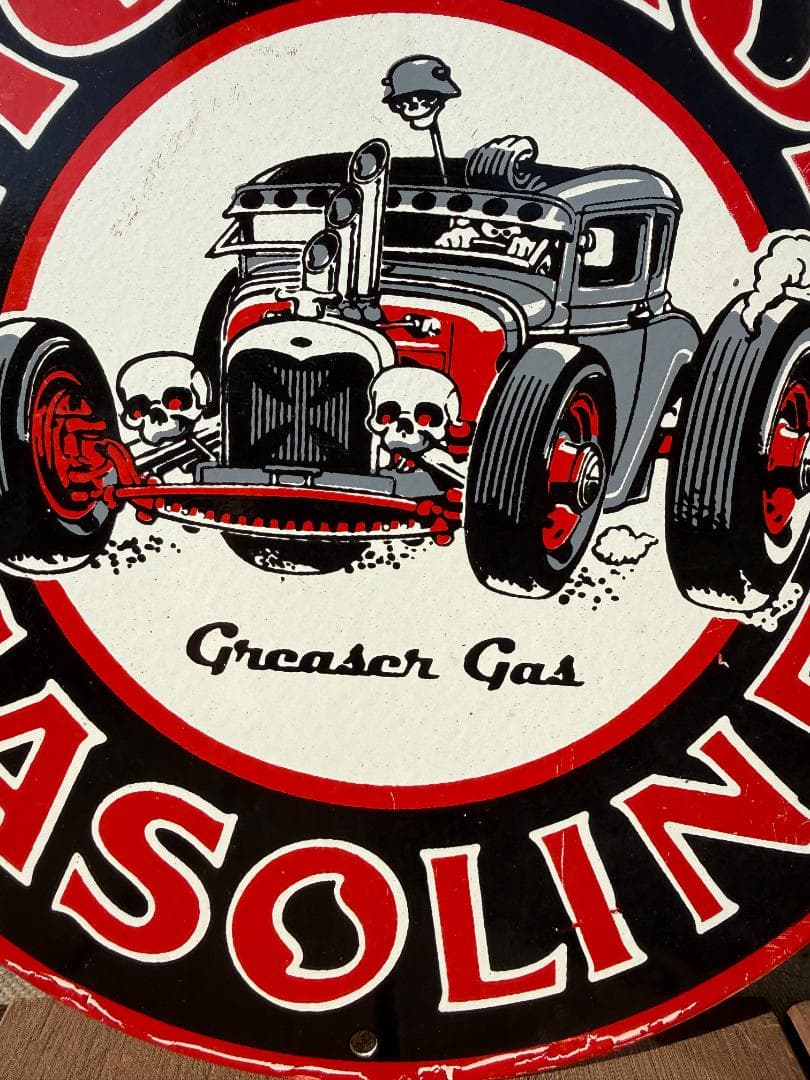 Hot Rod Gasoline 看板 30cm ガレージ 世田谷ベース