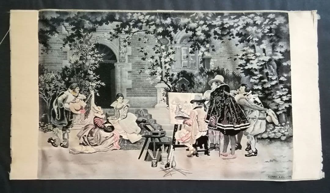逸品　シルクタペストリー　刺繍絵画　アレクサンドル・ルイ・ルロワール原画