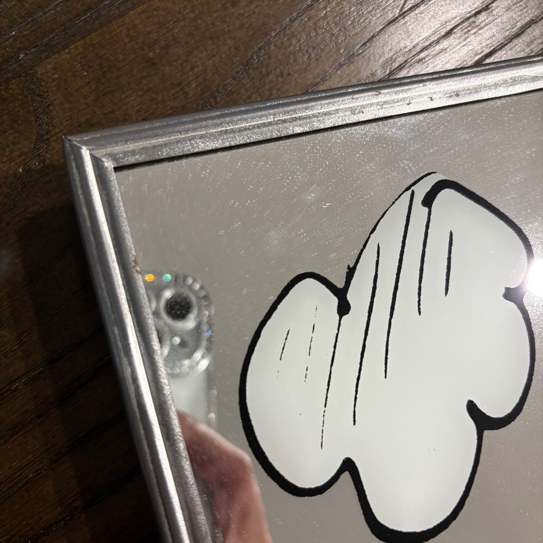 た*ス様 スヌーピー　パブミラー　ウォールミラー　当時物　現状品　昭和レトロ　S