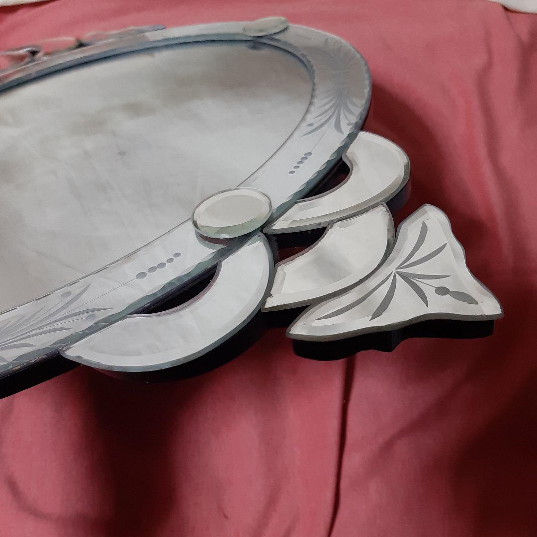 未使用アンティーク◆ベネチアンスタイルミラー◆エッチングミラーベネチアミラー